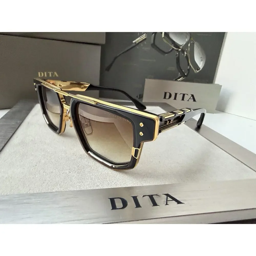 DITA MACH NINE DTS 478 01 Black Yellow Gold Brown Gradient Sunglasses AUTHENTIC